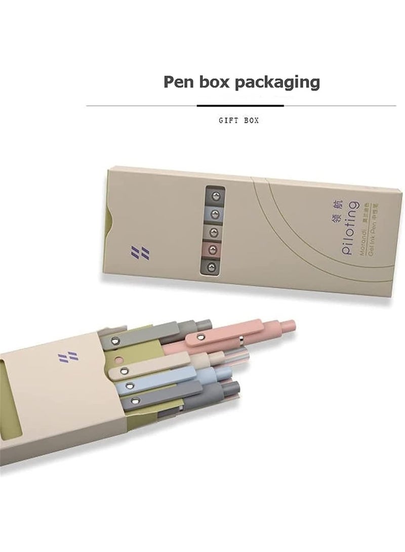 Gel Pen, 5pcs Quick Dry Ink Pens Retractable Ink Pens 0.5mm Ballpoint Pen Fine Point Gel Pen Writing Pens for School Office Home, 5 Colors - Image 5
